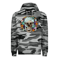 Slate Camo Halloween Skeleton Premium Hoodie - CowhideDigitalArt