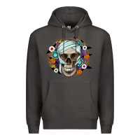 Smoke Halloween Skeleton Premium Hoodie - CowhideDigitalArt