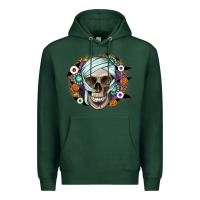 Sports Green Halloween Skeleton Premium Hoodie - CowhideDigitalArt