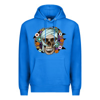 True Royal Halloween Skeleton Premium Hoodie - CowhideDigitalArt