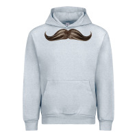 Heather Grey brown moustache fa element Urban Hoodie - FaDigitalArtStudio