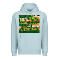 Blue Mist St. Patrick's Day leopard cowhide shamrock tumbler Premium Hoodie - Neo Western