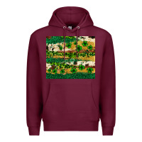 Burgundy St. Patrick's Day leopard cowhide shamrock tumbler Premium Hoodie - Neo Western