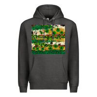 Charcoal Heather St. Patrick's Day leopard cowhide shamrock tumbler Premium Hoodie - Neo Western