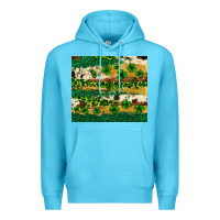 Ocean Blue St. Patrick's Day leopard cowhide shamrock tumbler Premium Hoodie - Neo Western