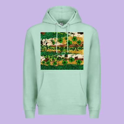 St. Patrick's Day Leopard Cowhide Shamrock Tumbler Premium Hoodie Designed By Neo Western