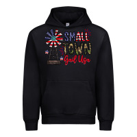 Black small town gail usa Urban Hoodie - CowhideDigitalArt
