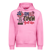 Fuchsia Pink small town gail usa Urban Hoodie - CowhideDigitalArt