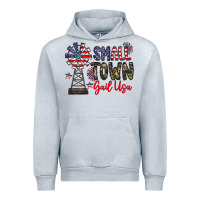 Heather Grey small town gail usa Urban Hoodie - CowhideDigitalArt