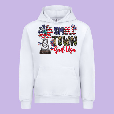 Small Town Gail Usa Urban Hoodie Designed By Cowhidedigitalart
