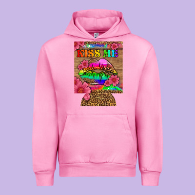 Lgbtq Kiss Me  Can Cooler Urban Hoodie Designed By Hra Design Shop