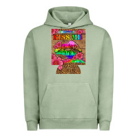 Pigment Oil Green lgbtq kiss me  can cooler Urban Hoodie - HRA Design Shop