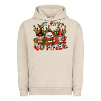 Pigment French Oak but first coffee Urban Hoodie - FaDigitalArtStudio