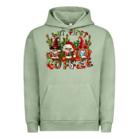 Pigment Oil Green but first coffee Urban Hoodie - FaDigitalArtStudio