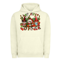 Pigment Pistachio but first coffee Urban Hoodie - FaDigitalArtStudio