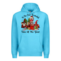 Ocean Blue its the most wonderful time of the year Premium Hoodie - FaDigitalArtStudio