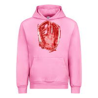 Fuchsia Pink Catchers Mitt Fa Element Urban Hoodie - FaDigitalArtStudio