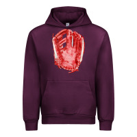 Mauve Wine Catchers Mitt Fa Element Urban Hoodie - FaDigitalArtStudio