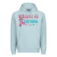 Blue Mist believe in miracles with ribbon Premium Hoodie - HRA Design Shop