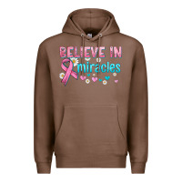 Chestnut believe in miracles with ribbon Premium Hoodie - HRA Design Shop