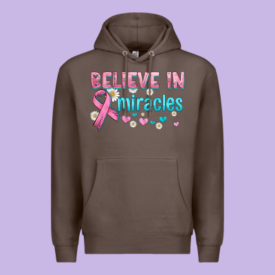 Believe In Miracles With Ribbon Premium Hoodie Designed By Hra Design Shop