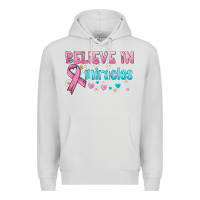 Dove Grey believe in miracles with ribbon Premium Hoodie - HRA Design Shop