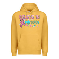 Mustard believe in miracles with ribbon Premium Hoodie - HRA Design Shop
