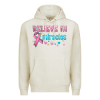 Oatmeal Heather believe in miracles with ribbon Premium Hoodie - HRA Design Shop