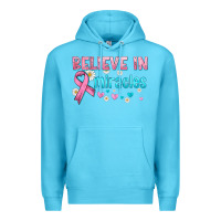 Ocean Blue believe in miracles with ribbon Premium Hoodie - HRA Design Shop