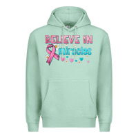Seafoam believe in miracles with ribbon Premium Hoodie - HRA Design Shop