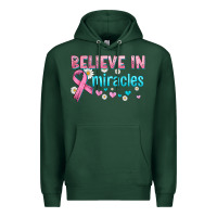 Sports Green believe in miracles with ribbon Premium Hoodie - HRA Design Shop