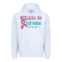 White believe in miracles with ribbon Premium Hoodie - HRA Design Shop