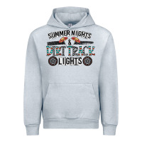 Heather Grey summer night & dirt track lights Urban Hoodie - CowhideDigitalArt