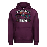 Mauve Wine summer night & dirt track lights Urban Hoodie - CowhideDigitalArt
