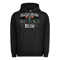 Pigment Black summer night & dirt track lights Urban Hoodie - CowhideDigitalArt
