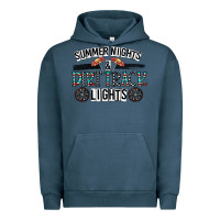 Pigment Midnight Navy summer night & dirt track lights Urban Hoodie - CowhideDigitalArt
