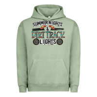 Pigment Oil Green summer night & dirt track lights Urban Hoodie - CowhideDigitalArt