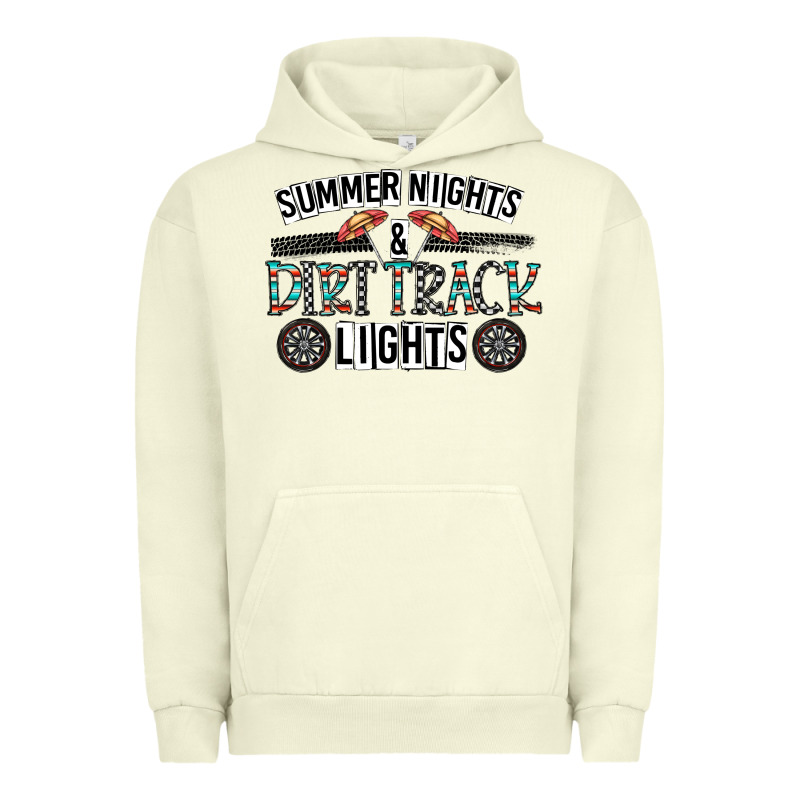 Summer Night & Dirt Track Lights Urban Hoodie by CowhideDigitalArt | Teevron