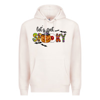 Pale Pink Let's Get Spooky Premium Hoodie - CowhideDigitalArt