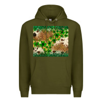 Army Green St. Patrick's Day shamrock tumbler St. Patricks Premium Hoodie - Neo Western