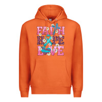 Carrot faith hope love  cross and ribbon Premium Hoodie - HRA Design Shop
