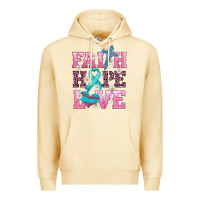 Pina Colada faith hope love  cross and ribbon Premium Hoodie - HRA Design Shop