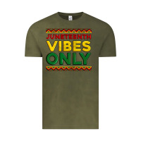 Vintage Olive juneteenth vibes only Vintage Tee - Artiststas