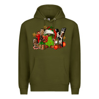 Army Green joy afro gnomes Premium Hoodie - FaDigitalArtStudio