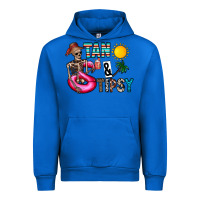 Cobalt Tan Tipsy Urban Hoodie - CowhideDigitalArt