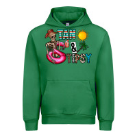 Emerald Tan Tipsy Urban Hoodie - CowhideDigitalArt