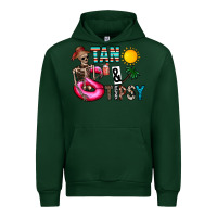 Forest Green Tan Tipsy Urban Hoodie - CowhideDigitalArt