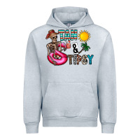 Heather Grey Tan Tipsy Urban Hoodie - CowhideDigitalArt