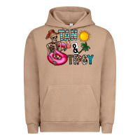 Pigment Burro Tan Tipsy Urban Hoodie - CowhideDigitalArt