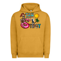 Pigment Peanut Butter Tan Tipsy Urban Hoodie - CowhideDigitalArt